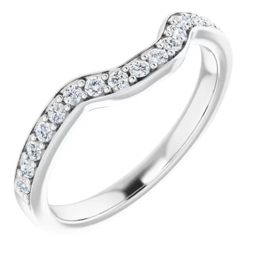 Matching Contour Diamond Wedding Band #GTJ1034-asscher-lg-dwb-w