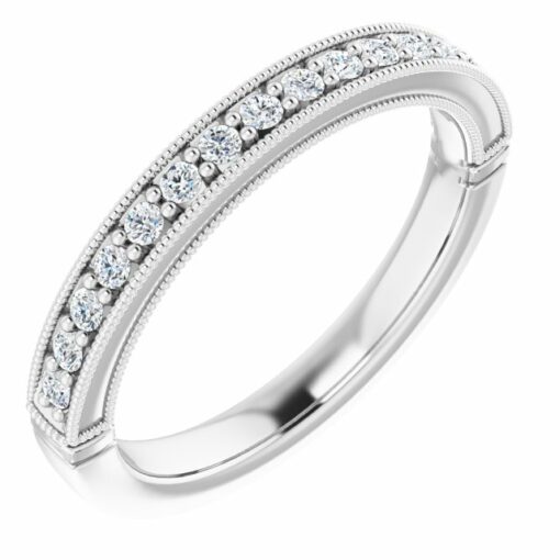 Matching Vintage Wedding Band #GTJ1049-princess-lg-dwb-w