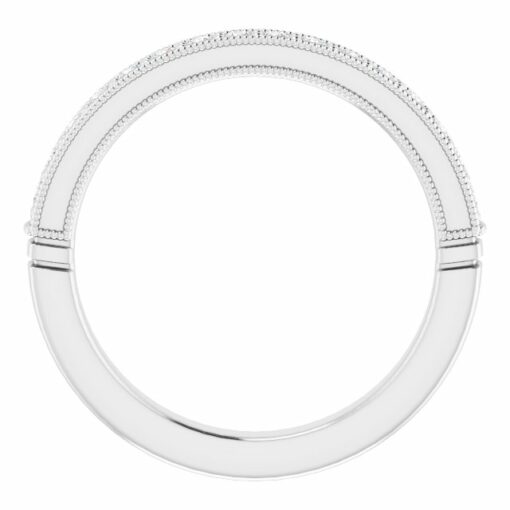Matching Vintage Wedding Band #GTJ1049-princess-lg-dwb-w - Image 2