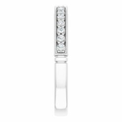 GTJ1049 princess 6x6mm white gold platinum dwb 4 | Gerry The Jeweler