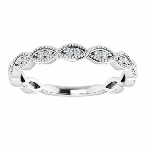 Matching Vintage Wedding Band #GTJ2012-cushion-fo-14kw-lg-dwb - Image 5