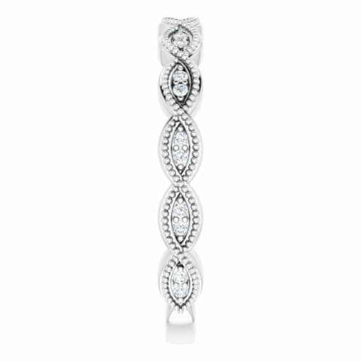 Matching Vintage Wedding Band #GTJ2012-cushion-fo-14kw-lg-dwb - Image 3