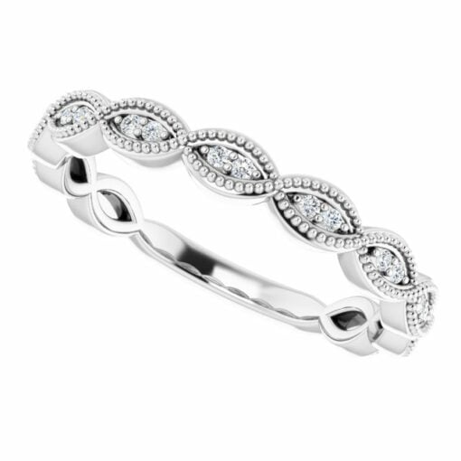 Matching Vintage Wedding Band #GTJ2012-cushion-fo-14kw-lg-dwb - Image 4