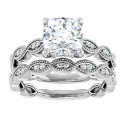 GTJ2012 cushion 7x7mm white gold platinum 8 | Gerry The Jeweler