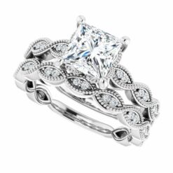 GTJ2012 princess 6x6mm white gold platinum 10 | Gerry The Jeweler