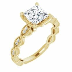 GTJ2012 princess 6x6mm yellow gold 1 | Gerry The Jeweler