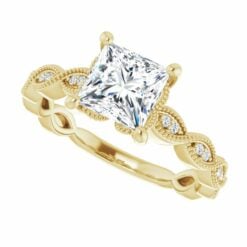 GTJ2012 princess 6x6mm yellow gold 5 | Gerry The Jeweler