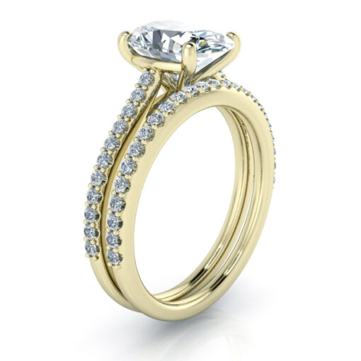 Matching Semi Eternity Band in 14k Yellow Gold #GTJ3786-oval-dwb-lg-14ky - Image 3