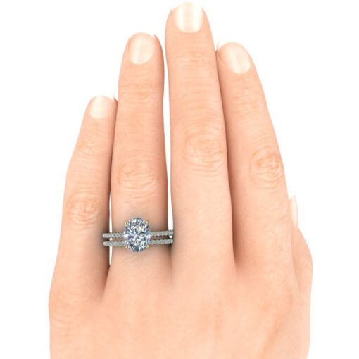 Matching Eternity Band in 14k Yellow Gold #GTJ3786-oval-eter-dwb-lg-14ky - Image 5