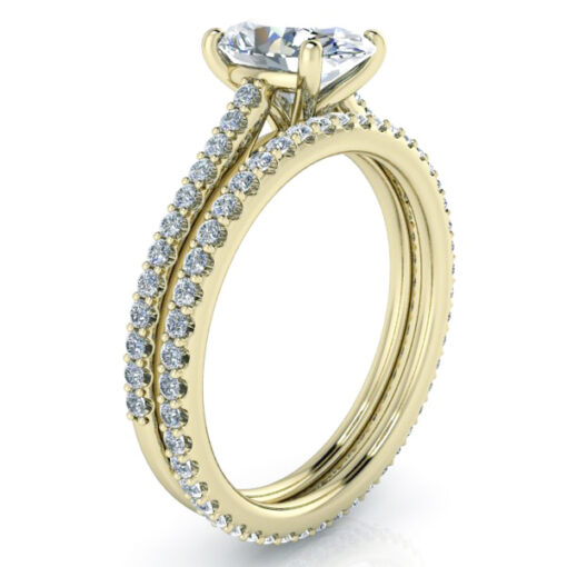 Matching Eternity Band in 14k Yellow Gold #GTJ3786-oval-eter-dwb-lg-14ky - Image 3