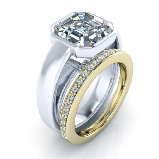 Reserved - Bridal Set #GTJ1056-asscher-fo-set-14wy - Image 5