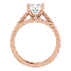 Alternative view of Bridal Set - Princess Cut Solitaire Ring Set #GTJ1134-princess-set-fo-14kr