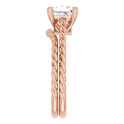 GTJ1134 square 6x6mm set rose gold 9 | Gerry The Jeweler
