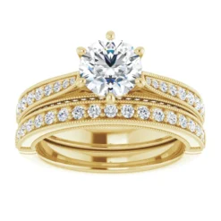 GTJ1049 round y bridal set 3 | Gerry The Jeweler