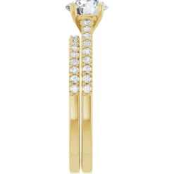 GTJ1148 round bridal set y 4 | Gerry The Jeweler