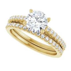 GTJ1148 round bridal set y 5 | Gerry The Jeweler