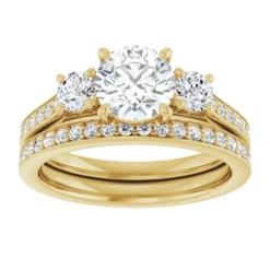 GTJ1155 round bridal set y 3 | Gerry The Jeweler