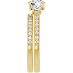 GTJ1155 round bridal set y 4 | Gerry The Jeweler
