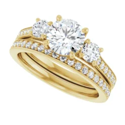 GTJ1155 round bridal set y 5 | Gerry The Jeweler
