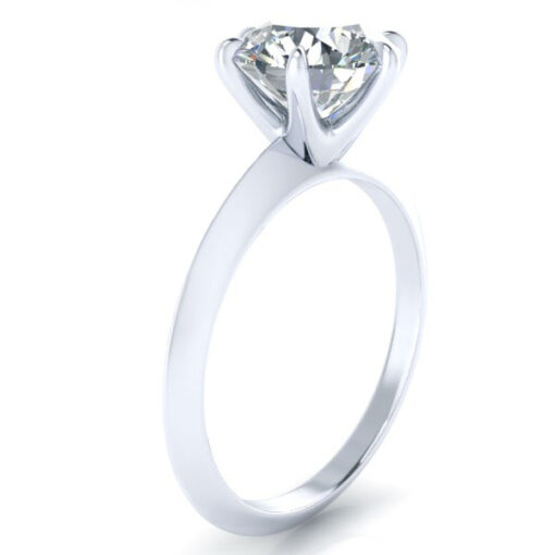 Knife Edge Bridal Set with Diamond Band #GTJ3841-round-fo-dwb-14kw - Image 7