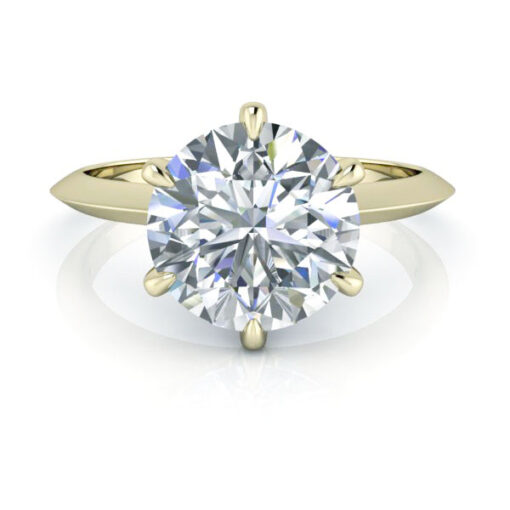 Knife Edge Bridal Set with Diamond Band #GTJ3841-round-fo-dwb-14ky - Image 5