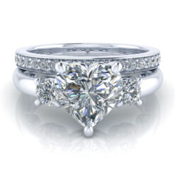 GTJ1161 heart 7.0mm bridal set dwb w 1 | Gerry The Jeweler