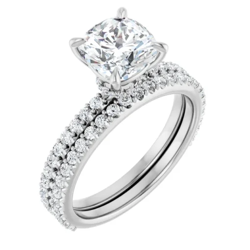 Matching Diamond Wedding Ring #GTJ1383-cushion-lgdwb-14kw - Image 6