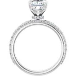 GTJ1383 cushion 7.5mm wedding set w 2 | Gerry The Jeweler