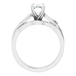 GTJ1146 emerald wedding set w 2 | Gerry The Jeweler