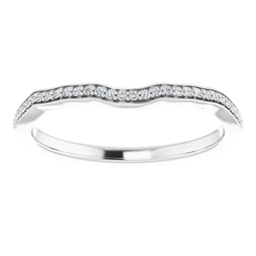 Matching Contour Wedding Band #GTJ1146-emerald-dwb-14w - Image 4
