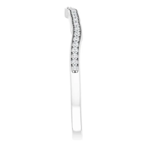 Matching Contour Wedding Band #GTJ1146-emerald-dwb-14w - Image 5