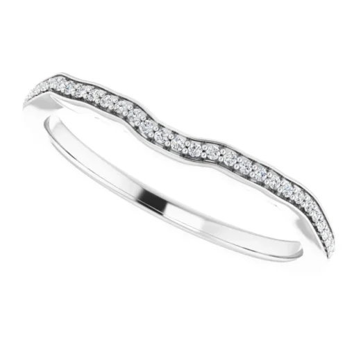 Matching Contour Wedding Band #GTJ1146-emerald-dwb-14w - Image 2