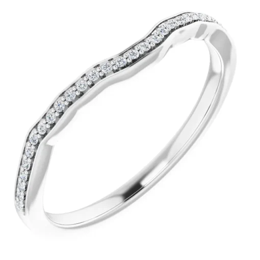 Matching Contour Wedding Band #GTJ1146-emerald-dwb-14w - Image 6