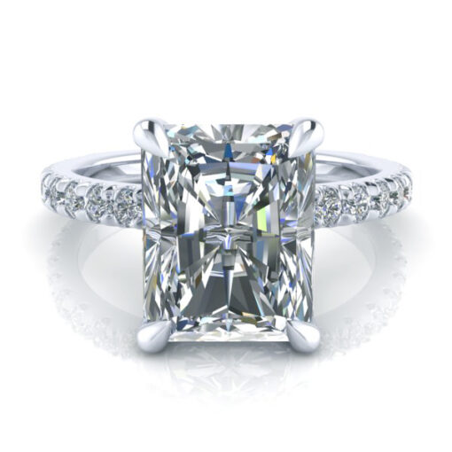 Radiant Cut Engagement Ring Setting #GTJ3015-radiant-14kw