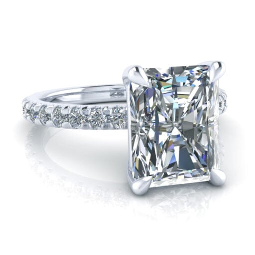 Radiant Cut Engagement Ring Setting #GTJ3015-radiant-14kw - Image 4