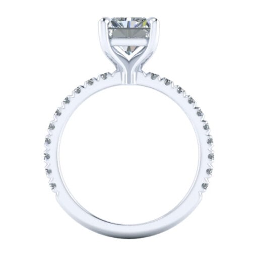 Radiant Cut Engagement Ring Setting #GTJ3015-radiant-14kw - Image 3