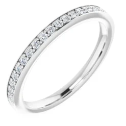Matching Natural Diamond Wedding Band in 14k White Gold #GTJ1155-round-dwb-lg-w