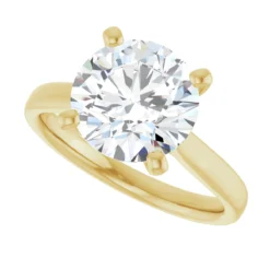 Round 3 Carat Moissanite Solitaire Engagement Ring #GTJ937-MOS-RND-300-14Y | Gerry The Jeweler Round 3 Carat Moissanite Solitaire Engagement Ring #GTJ937-MOS-RND-300-14Y - Image 5