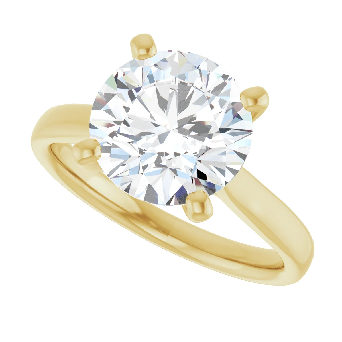 Round 3 Carat Moissanite Solitaire Engagement Ring #GTJ937-MOS-RND-300-14Y | Gerry The Jeweler Round 3 Carat Moissanite Solitaire Engagement Ring #GTJ937-MOS-RND-300-14Y - Image 5