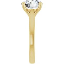 Round 3 Carat Moissanite Solitaire Engagement Ring #GTJ937-MOS-RND-300-14Y | Gerry The Jeweler Round 3 Carat Moissanite Solitaire Engagement Ring #GTJ937-MOS-RND-300-14Y - Image 3