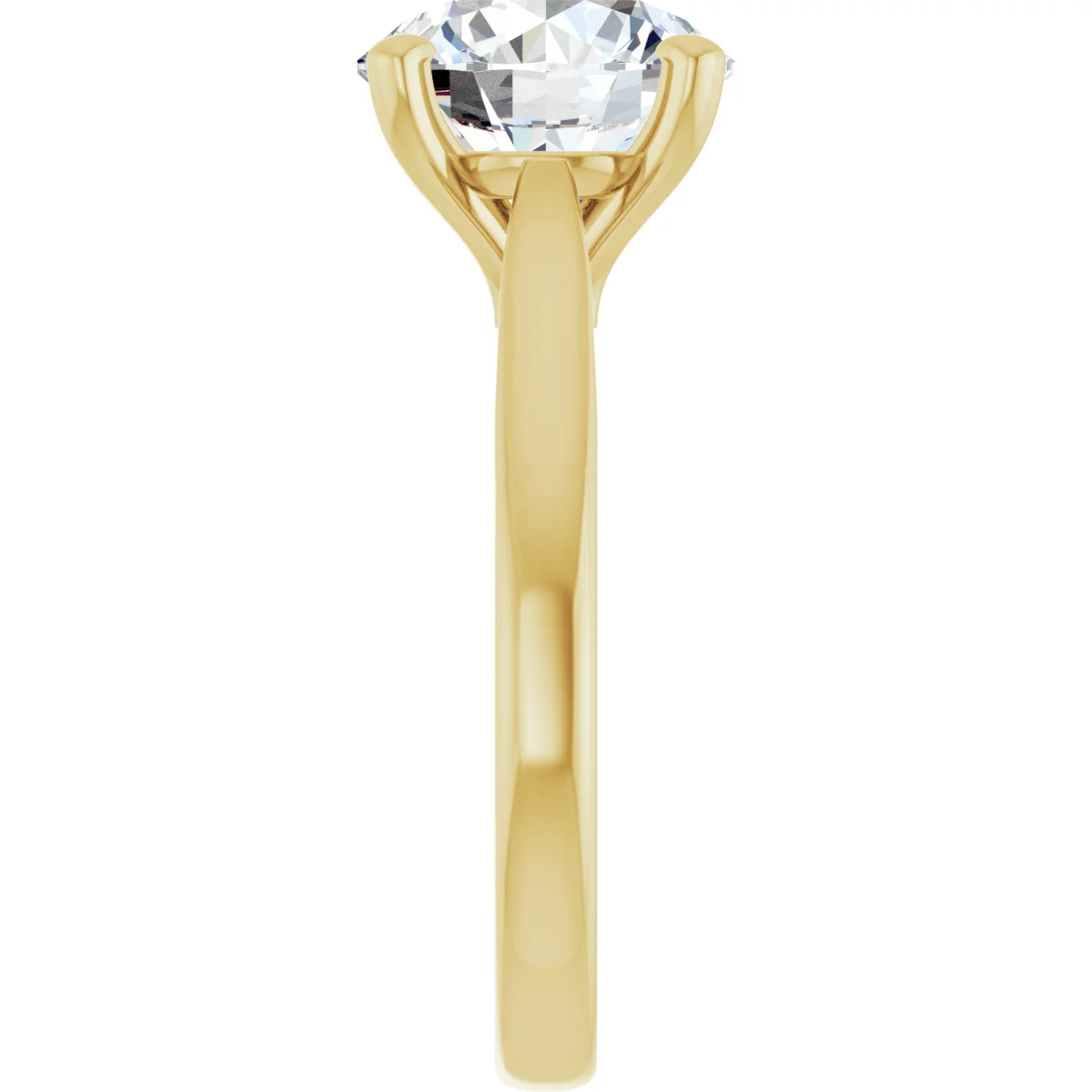 Round 3 Carat Moissanite Solitaire Engagement Ring #GTJ937-MOS-RND-300-14Y | Gerry The Jeweler Round 3 Carat Moissanite Solitaire Engagement Ring #GTJ937-MOS-RND-300-14Y - Image 3