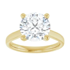 Round 3 Carat Moissanite Solitaire Engagement Ring #GTJ937-MOS-RND-300-14Y