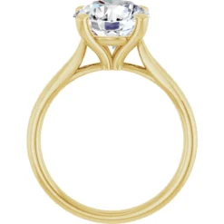 Round 3 Carat Moissanite Solitaire Engagement Ring #GTJ937-MOS-RND-300-14Y | Gerry The Jeweler Round 3 Carat Moissanite Solitaire Engagement Ring #GTJ937-MOS-RND-300-14Y - Image 2
