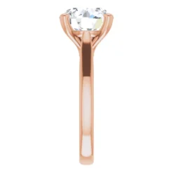Round 4 Carat Moissanite Solitaire Engagement Ring #GTJ937-MOS-RND-400-14R - Image 3