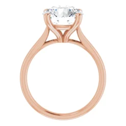 Round 4 Carat Moissanite Solitaire Engagement Ring #GTJ937-MOS-RND-400-14R - Image 2