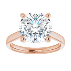 Round 4 Carat Moissanite Solitaire Engagement Ring #GTJ937-MOS-RND-400-14R