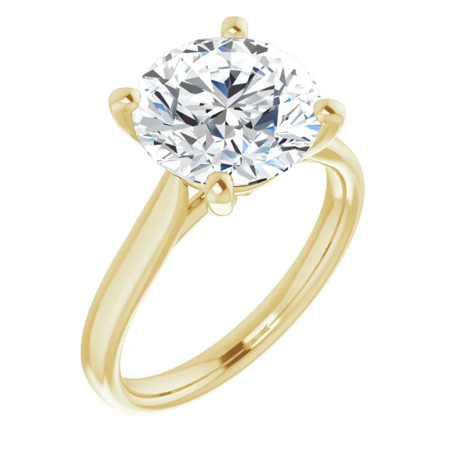 Round 4 Carat Moissanite Solitaire Engagement Ring #GTJ937-MOS-RND-400-14Y | Gerry The Jeweler Round 4 Carat Moissanite Solitaire Engagement Ring #GTJ937-MOS-RND-400-14Y - Image 4