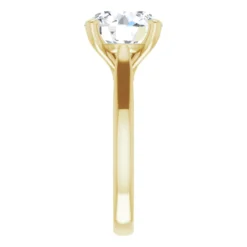 Round 4 Carat Moissanite Solitaire Engagement Ring #GTJ937-MOS-RND-400-14Y | Gerry The Jeweler Round 4 Carat Moissanite Solitaire Engagement Ring #GTJ937-MOS-RND-400-14Y - Image 3