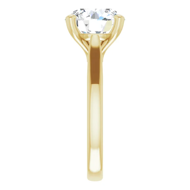 Round 4 Carat Moissanite Solitaire Engagement Ring #GTJ937-MOS-RND-400-14Y | Gerry The Jeweler Round 4 Carat Moissanite Solitaire Engagement Ring #GTJ937-MOS-RND-400-14Y - Image 3