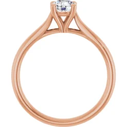 Round 0.5 Carat Moissanite Solitaire Engagement Ring #GTJ937-MOS-RND-050-18R | Gerry The Jeweler Round 0.5 Carat Moissanite Solitaire Engagement Ring #GTJ937-MOS-RND-050-18R - Image 2